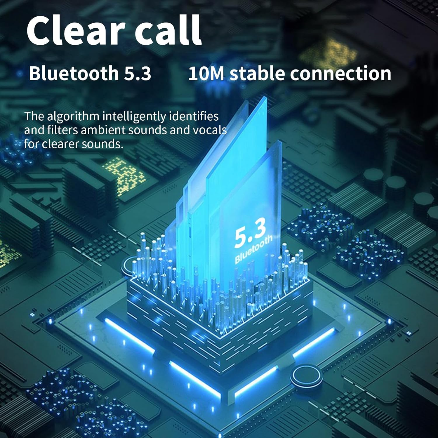 Wireless Headphones Bone Conduction Headphone Bluetooth Sports Headset ，Wireless Open-Ear Waterproof Headphones with Mic, 8Hrs Playtime for Running, Cycling, Gym, Driving, Hiking, Work(Bone X1，Black) image number 6