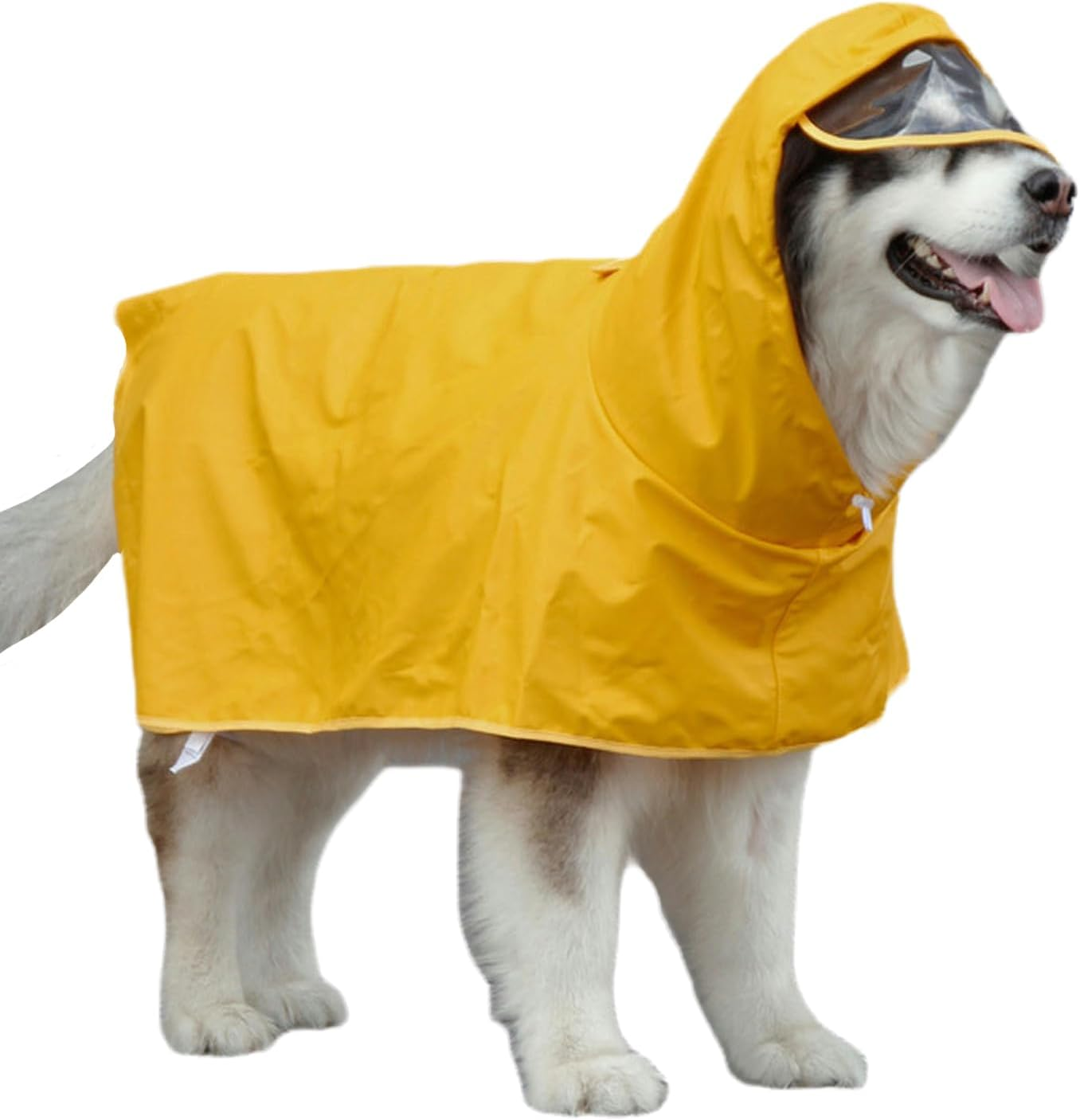IUOUTG Waterproof Dog Raincoats with Hood Breathable Adjustable Dog Rain Jacket with Leash Hole Snowproof Windproof Dog Poncho Pet Coat for Large Medium Dogs