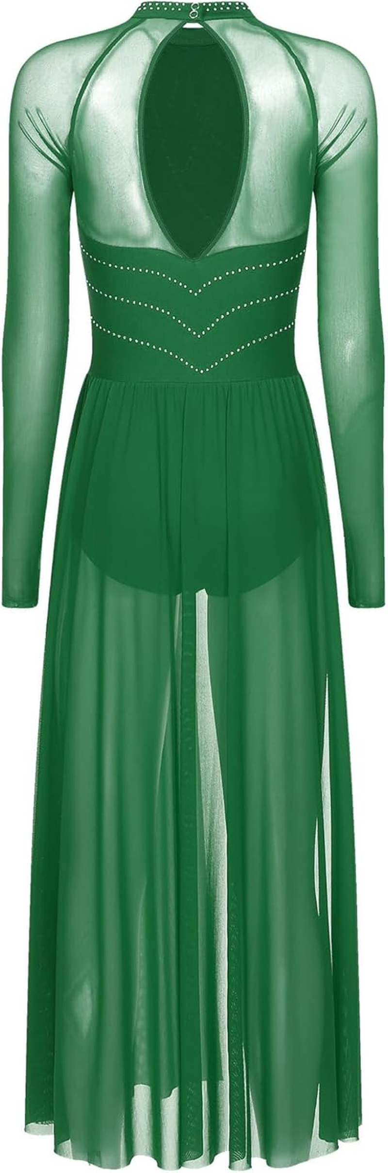 Loodgao Women'S Long Lyrical Dance Costume Split Sleeved Modern Contemporary Dance Dress image number 2