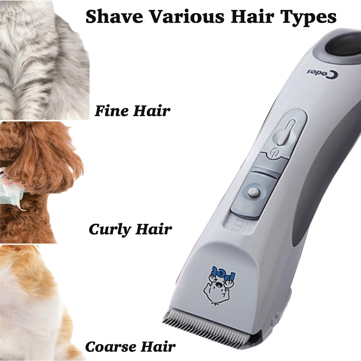 CP-9600 Dog Clippers, Professional Dog Grooming Kit with 4 Length Options, 2 Guide Combs, LCD Display, Low Noise Corded or Cordless Cat Pet Clippers, Ceramic Blades image number 6