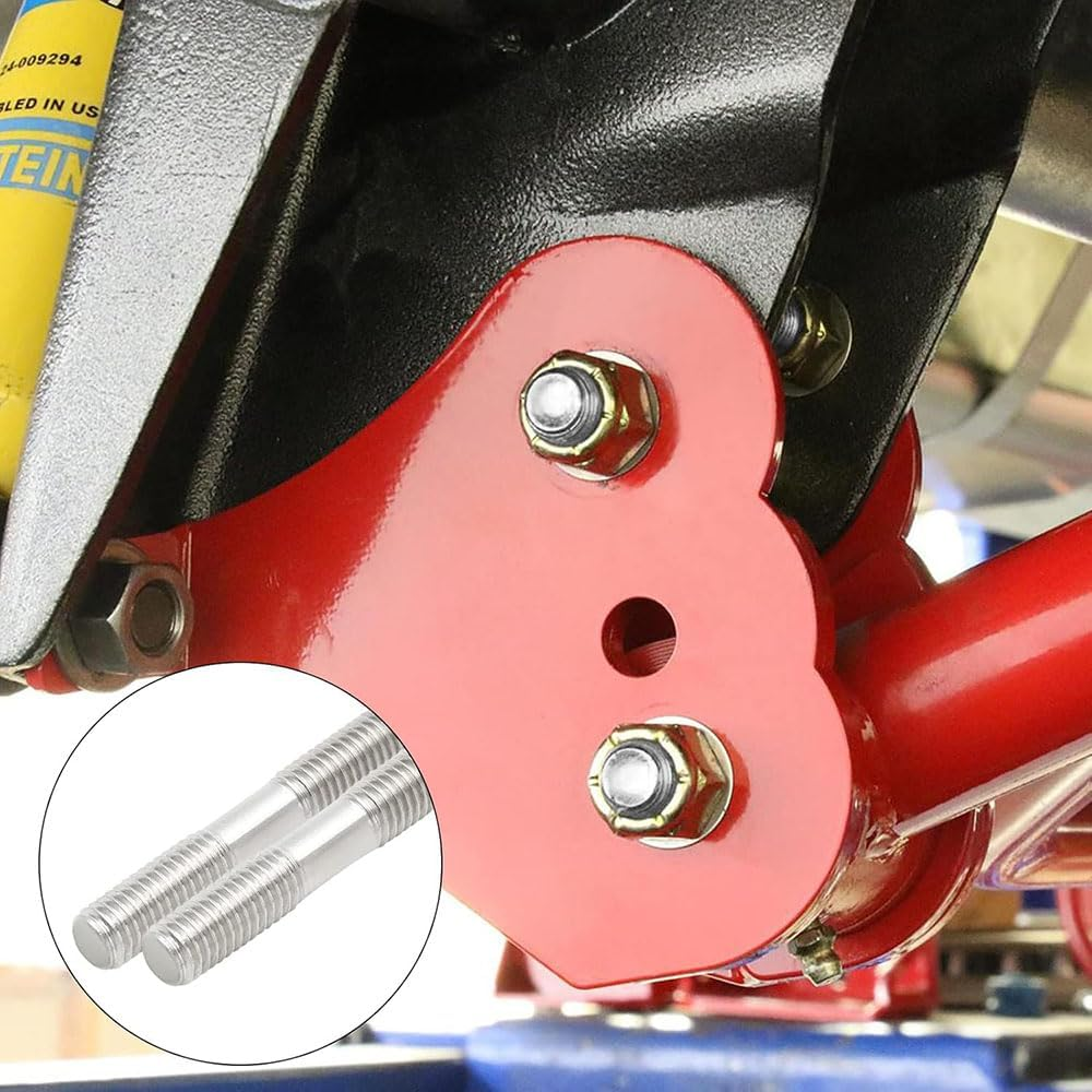 Leanockesa Exhaust Manifold Stud Kit, 10 Sets M8 Stainless Steel Studs and Nuts for Automotive Exhaust and Intake Systems, High Temperature Resistance, Corrosion Proof Bolts for Engine Repair image number 1