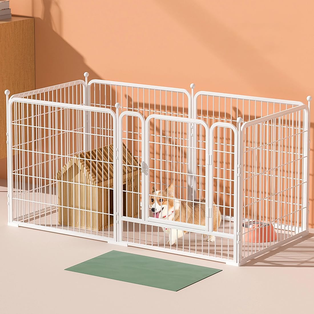 Pet Dog Metal Playpen for Yard, RV Camping, 31 Inch 6 Panels Folding Dog Play Pen Frame for Puppy Cat Rabbit Animal, Outdoor Indoor Cat Dog Enclosure image number 4