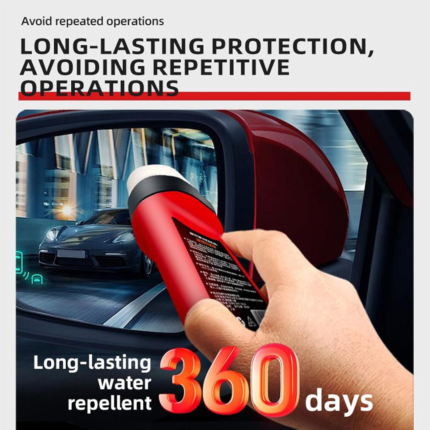 Automotive Oil Film Cleaning Brush - Rainproof Windscreen Cleaner | Window Anti-Fog Rainproof Windshield Glass Cleaner for Car Detailing Long Road Trips Rainy Driving Morning Sedan image number 5