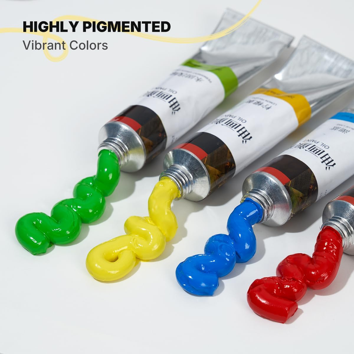 LIGHTWISH Oil Paint,24 X 20 Ml / 0.67 Oz, Vibrant Colors, Non-Toxic Oil Paints for Adult Beginners Professional Canvas Painting image number 3