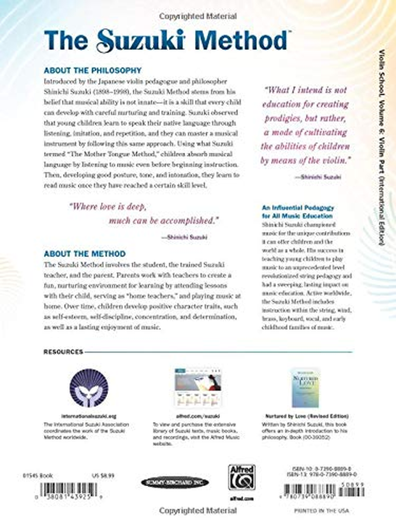 Suzuki Violin School, Volume 6: 06 image number 2