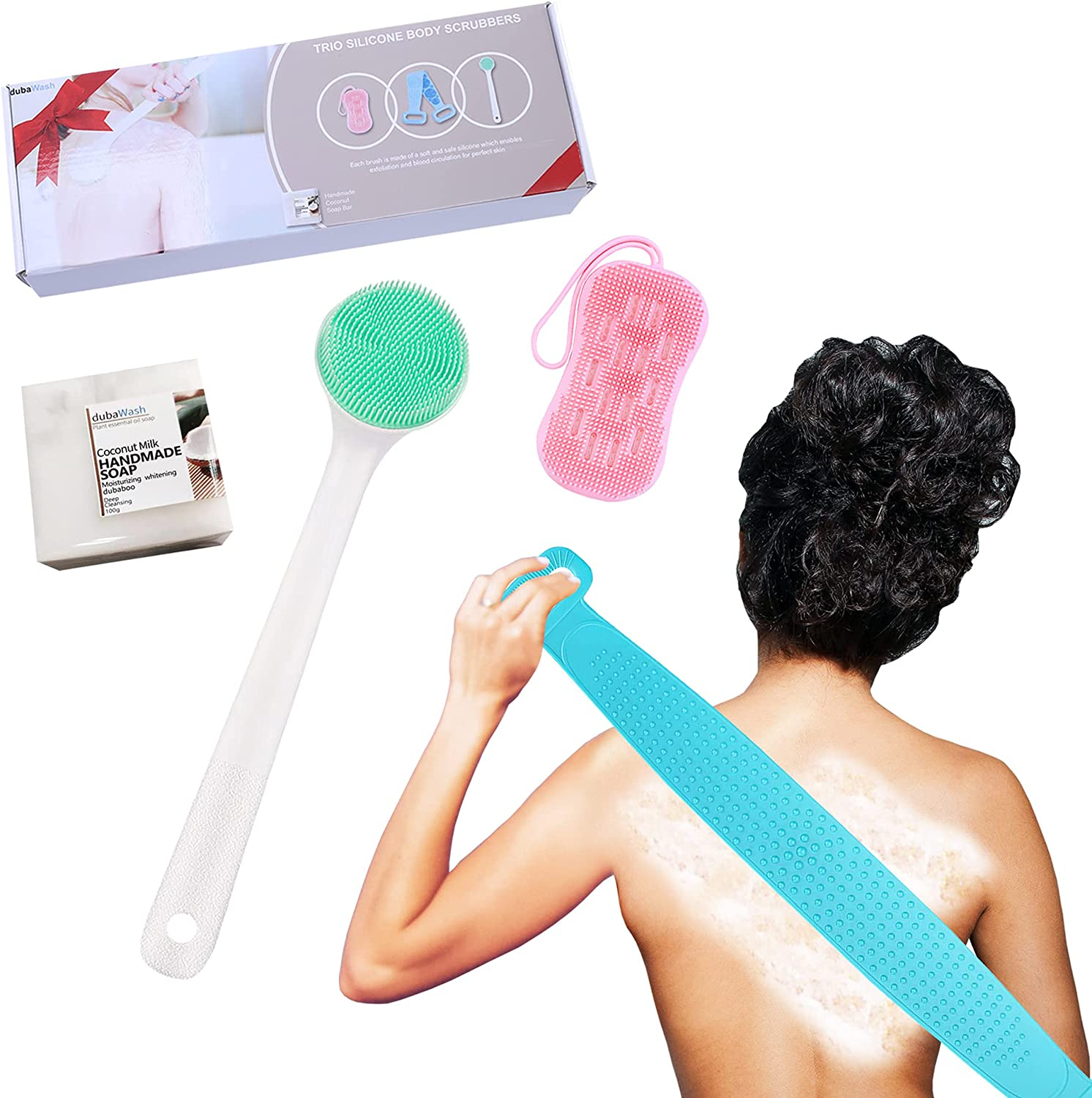 Silicon Body Scrubbers, Back Brushes for Showering, Shower Scrubber for Body, Body Scrubbers for Use in Shower, Back Cleaner for Shower for Women and Men image number 3