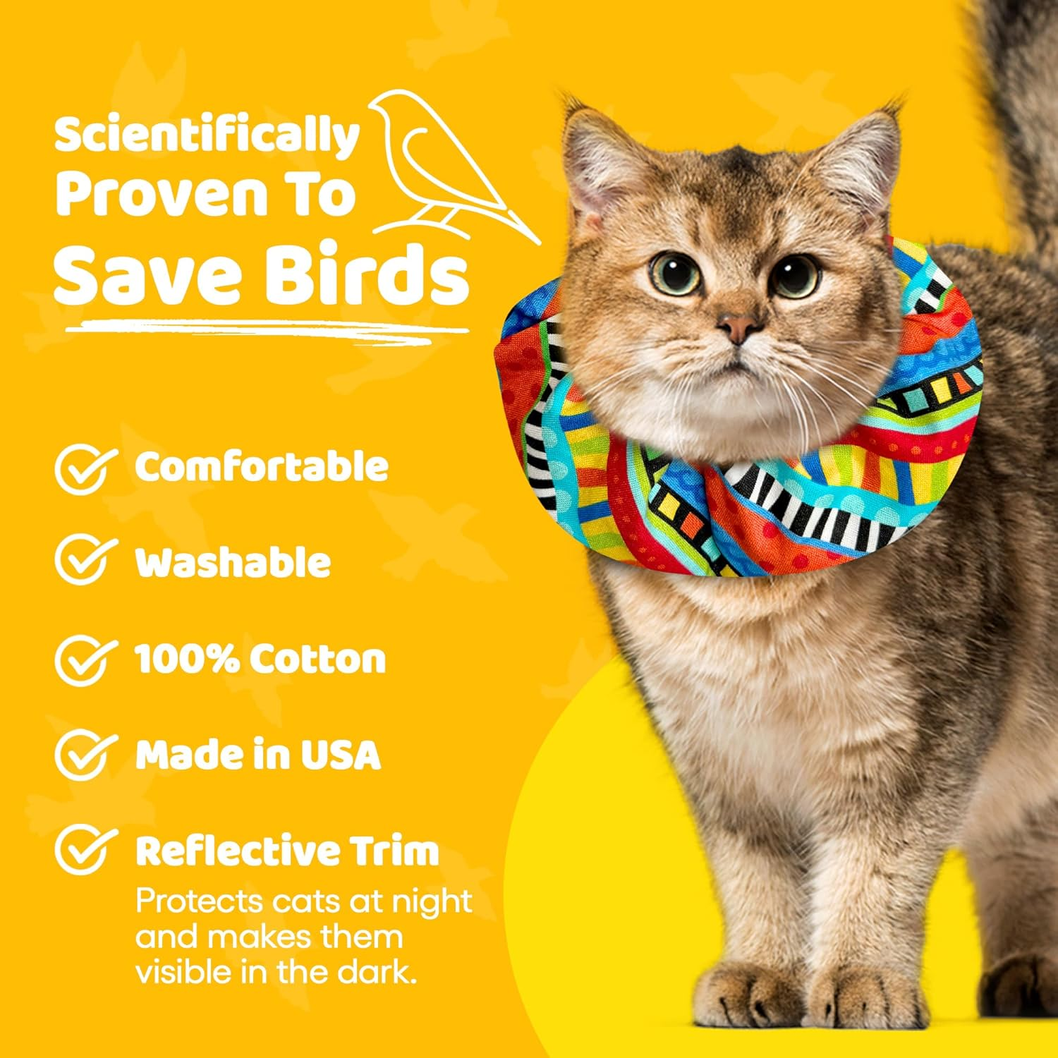 Cat Collar Cover - Bird Warning Cat Collar, Scientifically Proven to Help Prevent Your Cat from Catching Birds image number 3