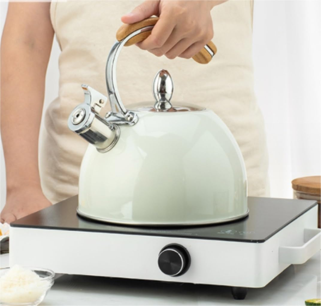 Stove Top Kettle Whistling Tea Kettle Kettle Coffee Filter Espresso Filter Retro Tea Kettle Metal Stove Tea Kettle for Gas Stove Stovetop Kettle Stovetop Tea Kettle Stovetop image number 5