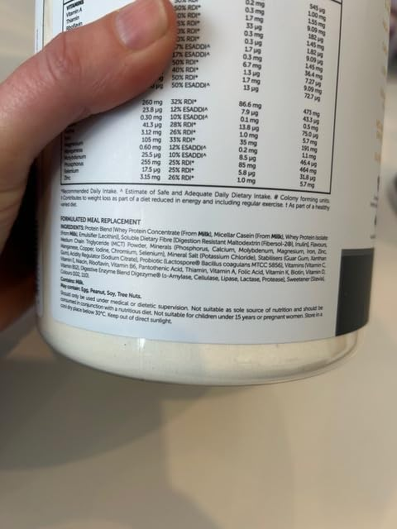 Formulite Protein Shake Tub 770G, High Protein Low Sugar Meal Replacement Shake Powder for Men and Women. VLCD (Very Low Calorie Diet) Shakes - (Banana) image number 1