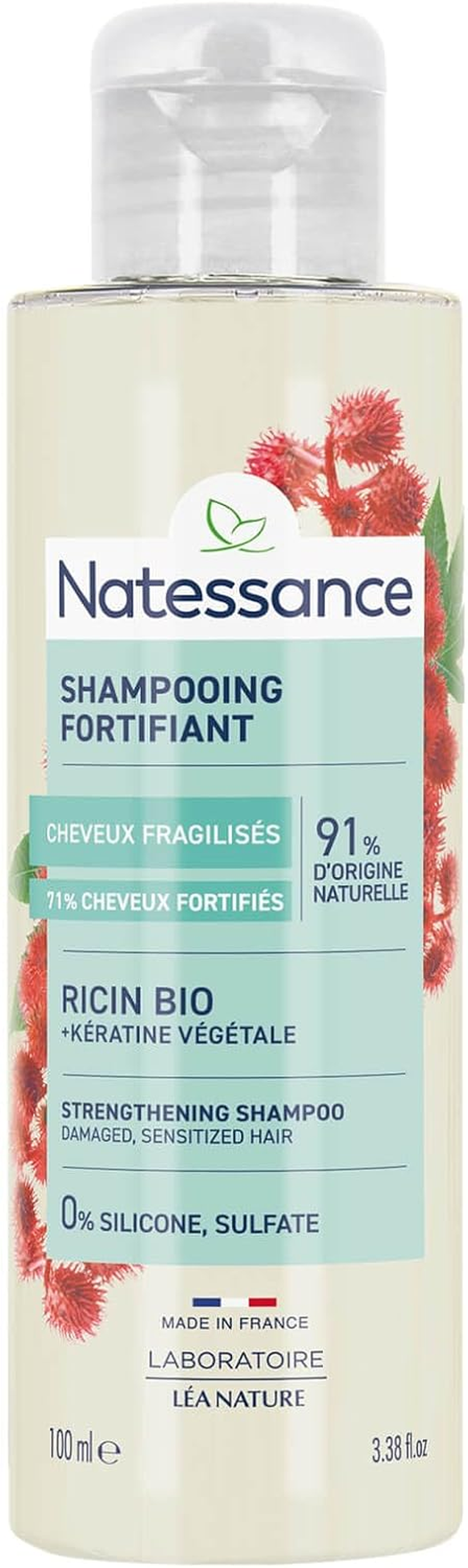 NATESSANCE Herbal Ricin Keratin Shampoo 100Ml
