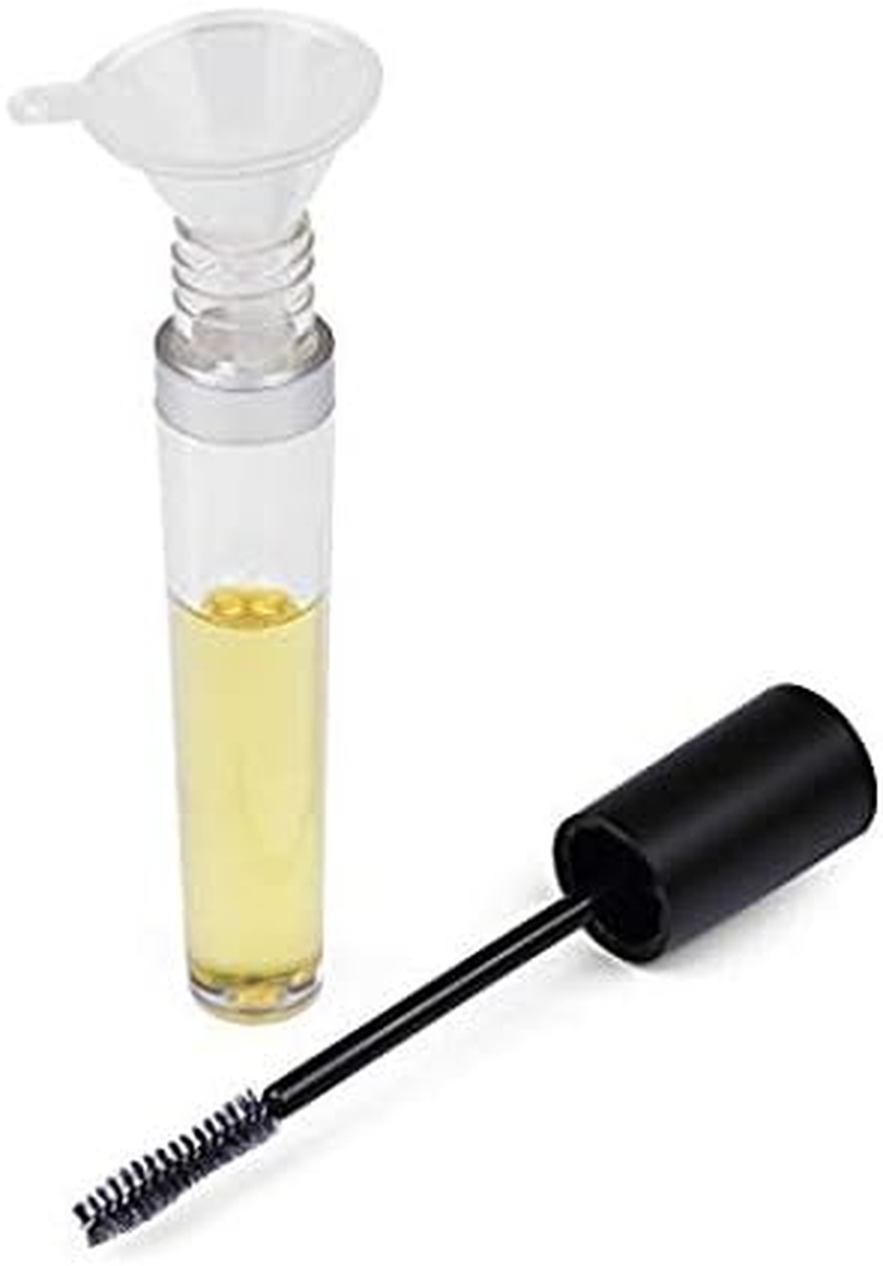 Onwon 4 Pcs 8 Ml Empty Mascara Tubes with Eyelash Wand, Rubber Inserts and Funnels for Castor Oil, Ideal Kit for DIY Cosmetics, Includes 4 Tubes, 4 Rubber Inserts and 4 Funnels image number 3