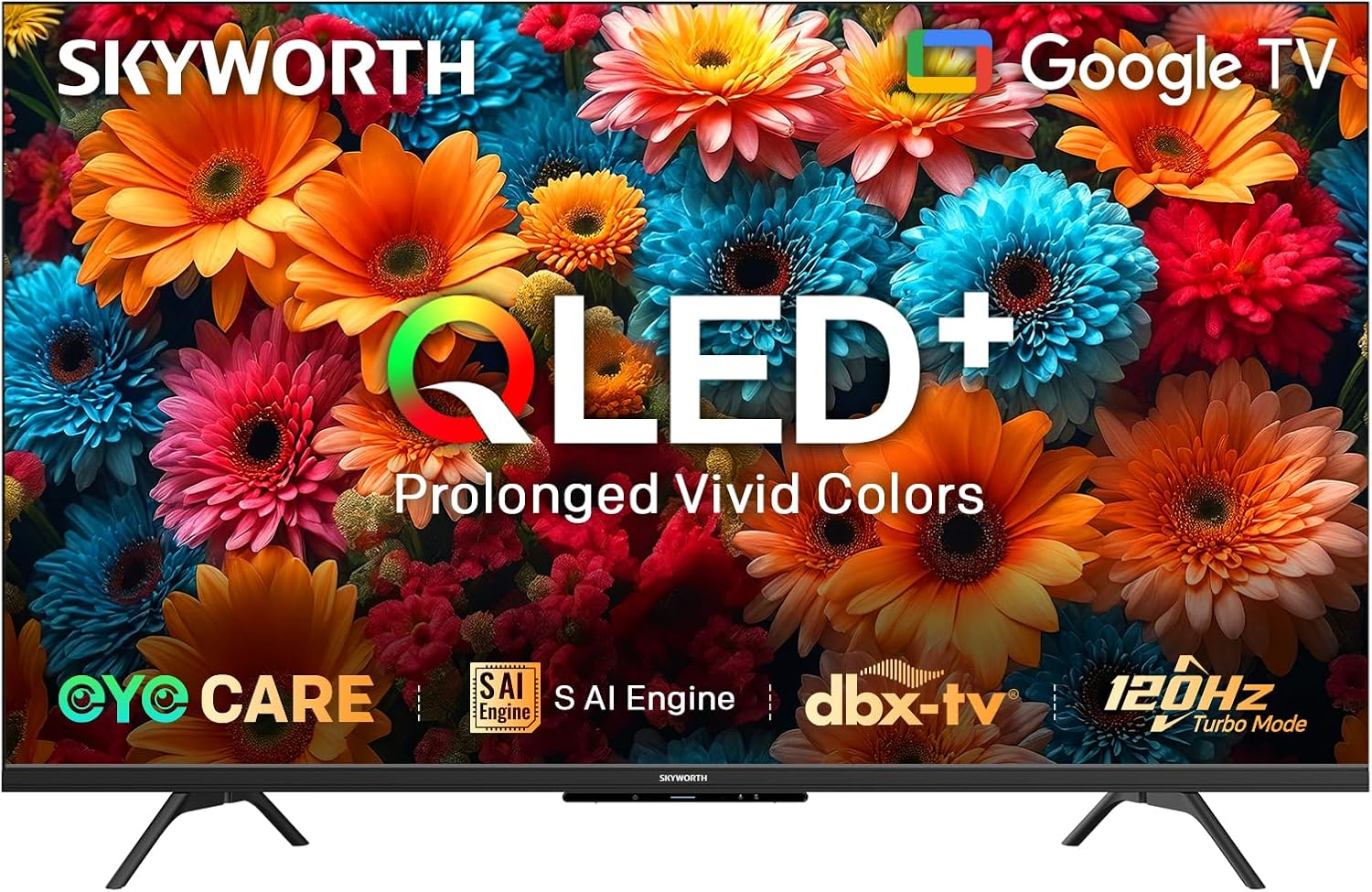 SKYWORTH Q6600H 60" - QLED+ 4K Smart Google TV, Gen 5 Quantum Dot, 120Hz Refresh Rate, Ai-Powered Picture, Dolby Audio Dbx-Tv Audio, Voice Control, Screen Casting, HDR, Eco-Friendly Design image number 5