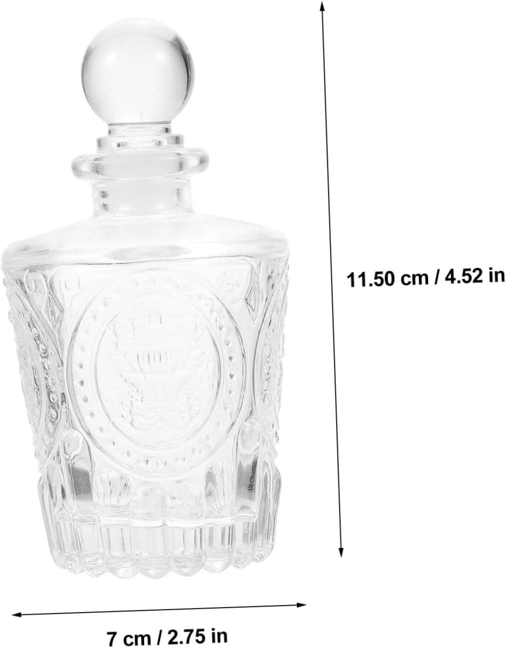 Set of 2 Empty Bottles 50Ml Car Aromatherapy Essential Oil Refillable Glass Diffuser Jars image number 4