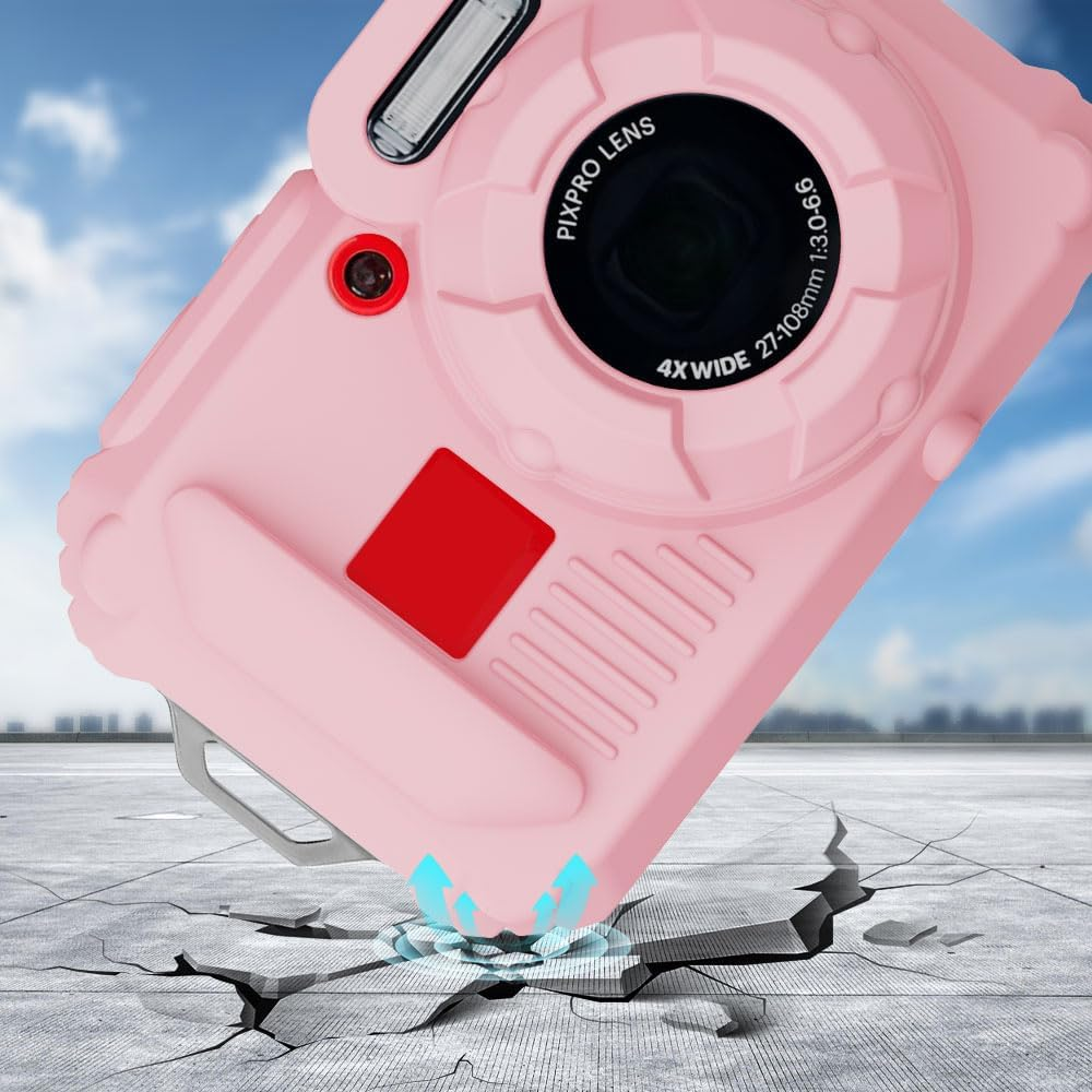 Tedubax Silicone Case for Pixpro Wpz2 Digital Camera with 2PCS Screen Protector and Lanyard - Pink - Pink image number 4