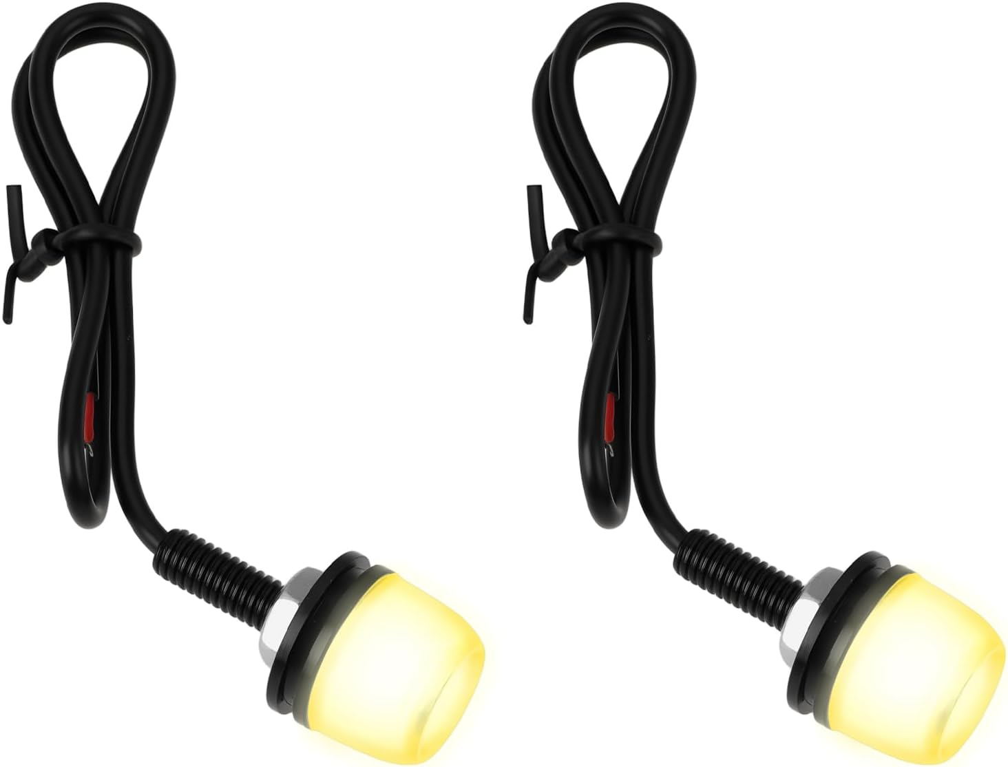 SING F LTD 2X 18Mm Motorcycle SMD Indicator LED Lights for Quad Bikes Atvs Trikes, Yellow Light image number 2