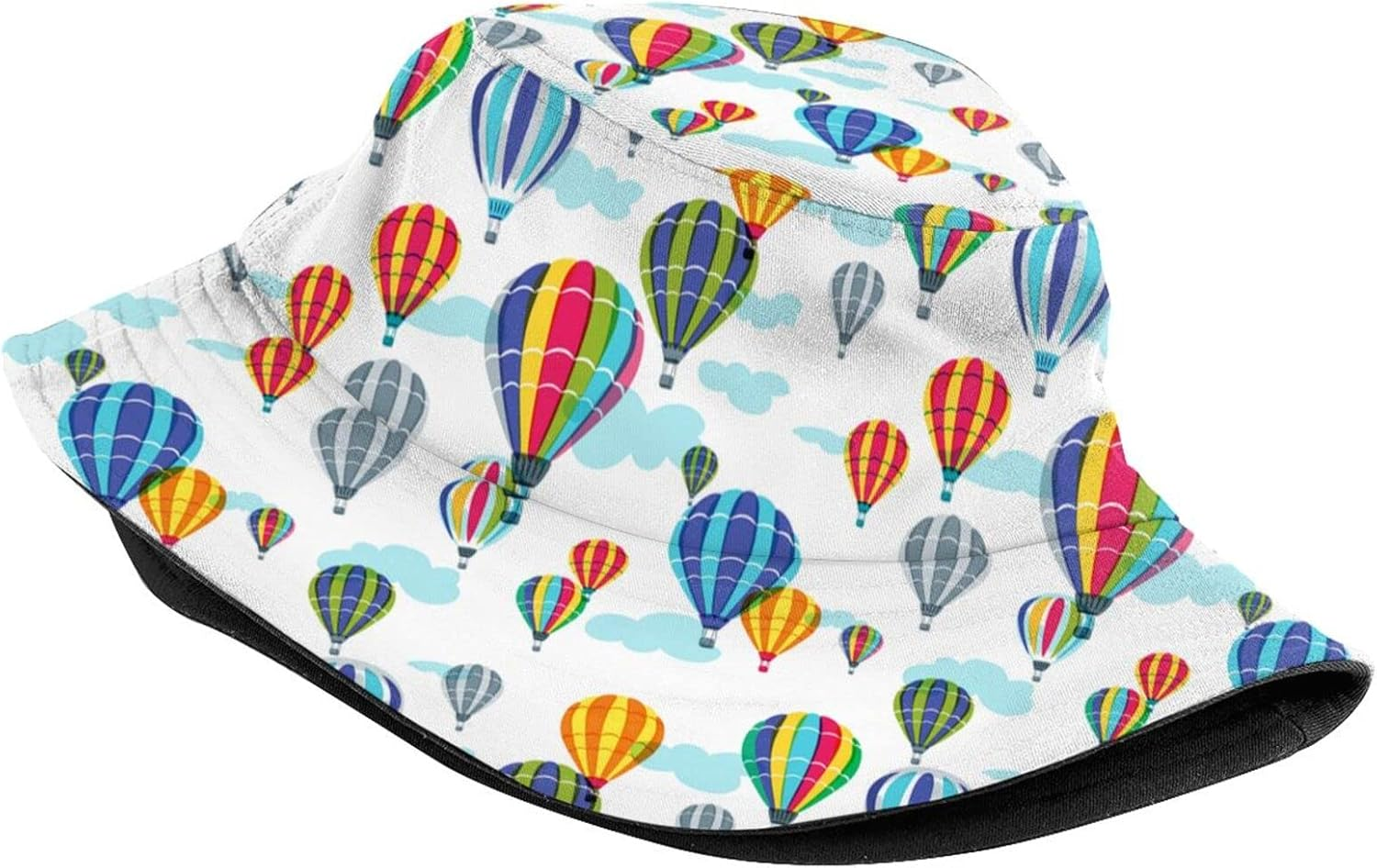 Hot Air Balloon Bucket Hat Cute Fisherman Hat Travel Packable Sun Cap Outdoor Hat for Women and Men - Cute 19 image number 6