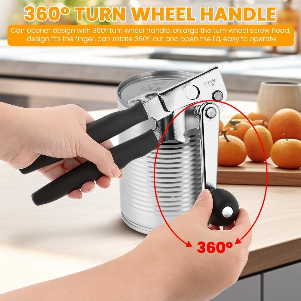 OWATRKDEY Can Opener Manual,Heavy Duty Can Openers, Stainless Steel Heavy Duty Swing Away Commercial Can Opener for All Size Cans image number 6