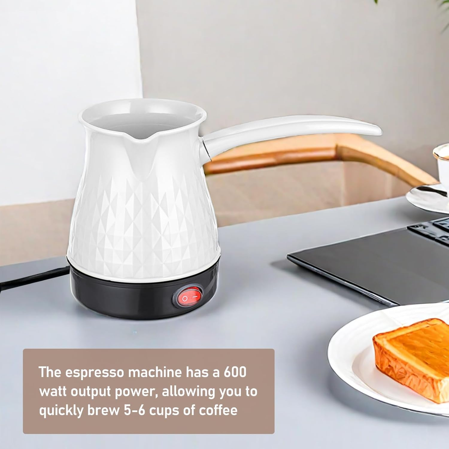 Byzesty Espresso Maker, Electric Turkish Coffee Pot, 500 Ml, Espresso Maker, Induction, Turkish Coffee Machine, Electric Coffee Maker, Mocha Pot for Home, Office, Travel for Espresso, Mocha, Tea image number 6