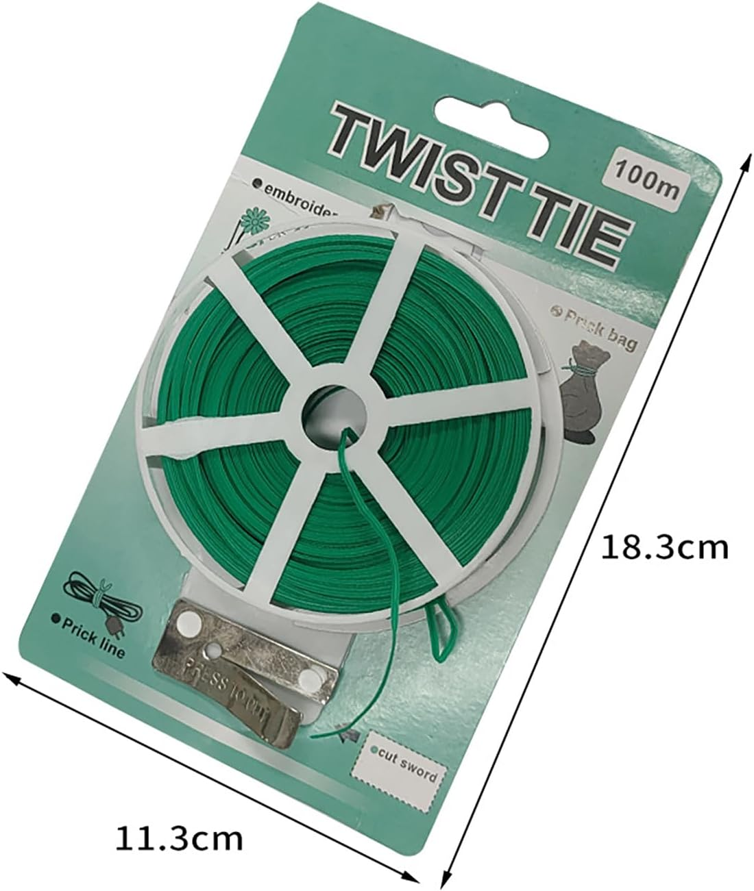 Taoluwin 100M Garden Plant Ties, Twist Ties with Built-In Cutter, Reusable Wire Ties for Plants, Garden Wire Supports, Vine & Shrub Ties, Home Cable Organizer image number 2
