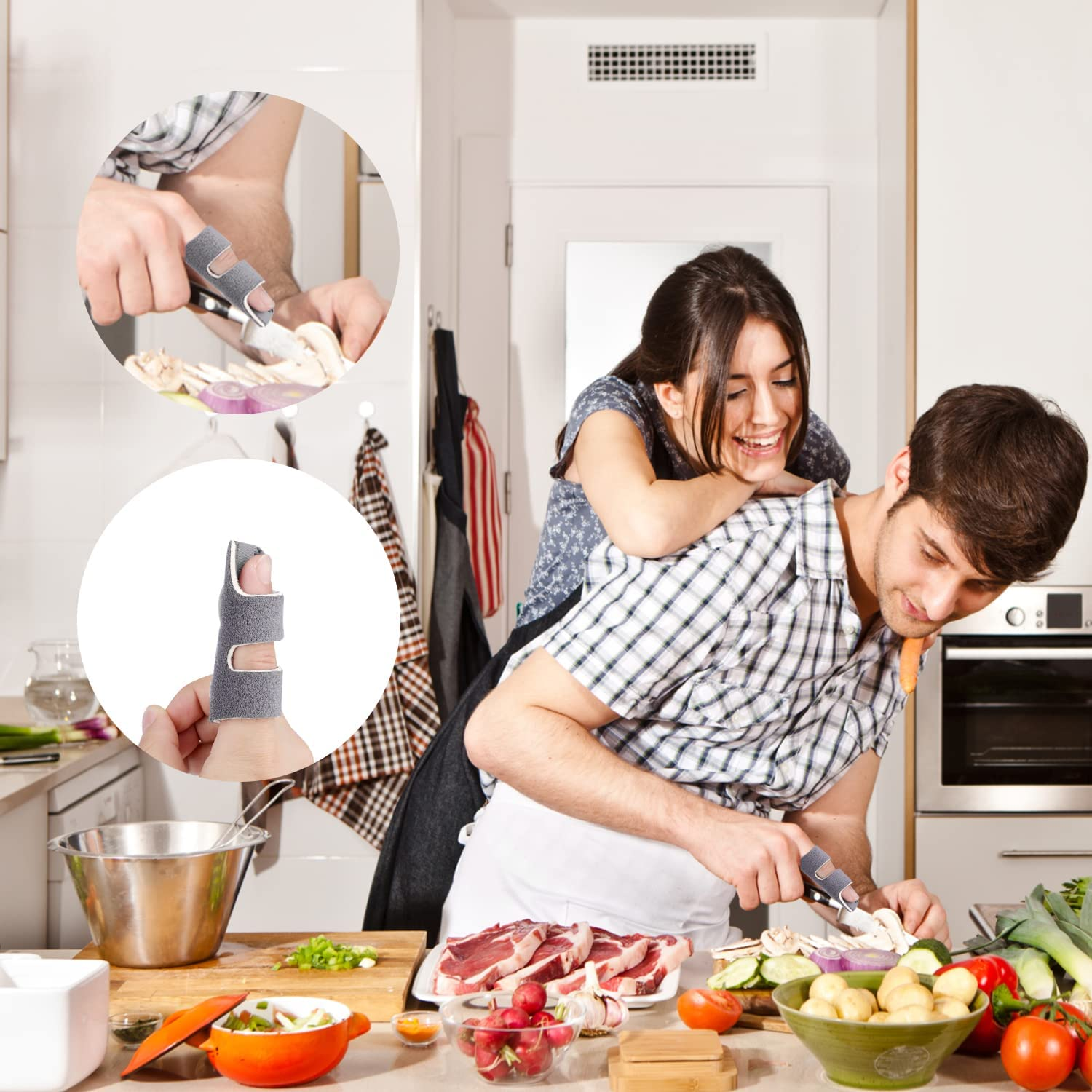 5 Pcs Finger Splints Finger Straightener Finger Support Finger Stabilizer Brace,Soft Fabric Thumb Splint Finger Brace,Finger Splint Trigger,Finger Straightener Index Pinky Finger Splint Brace image number 5