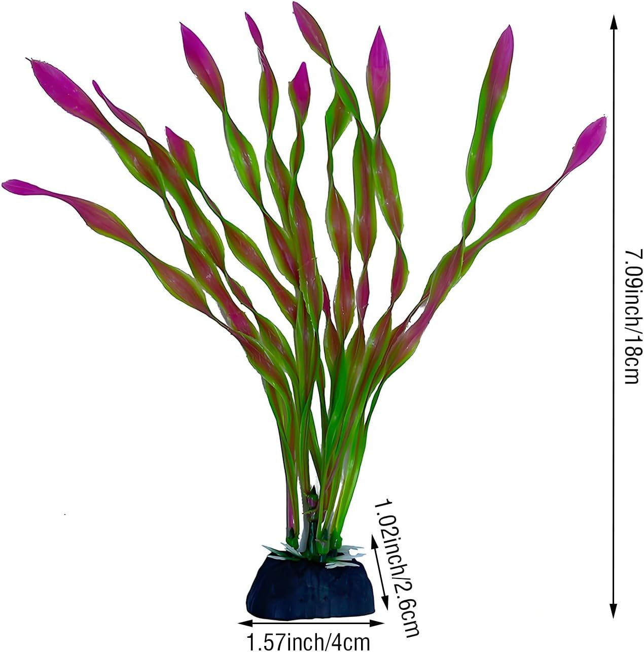 ZHIGOU Aquarium Decorations 11-Pack Realistic Plastic Fish Tank Plants and Rocks Decoration Set for Home and Office Aquarium Simulation Fish Tank Plants image number 1