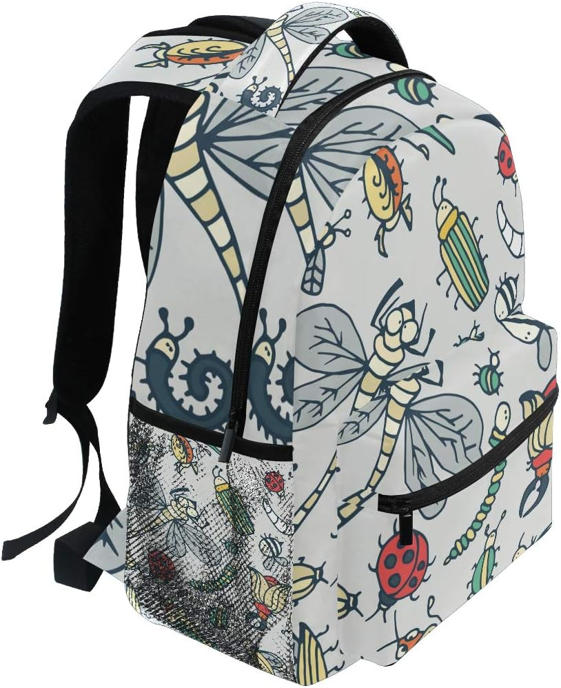 School College Backpack Rucksack Travel Bookbag Outdoor Animals - Bike Red Black Color Flames image number 4