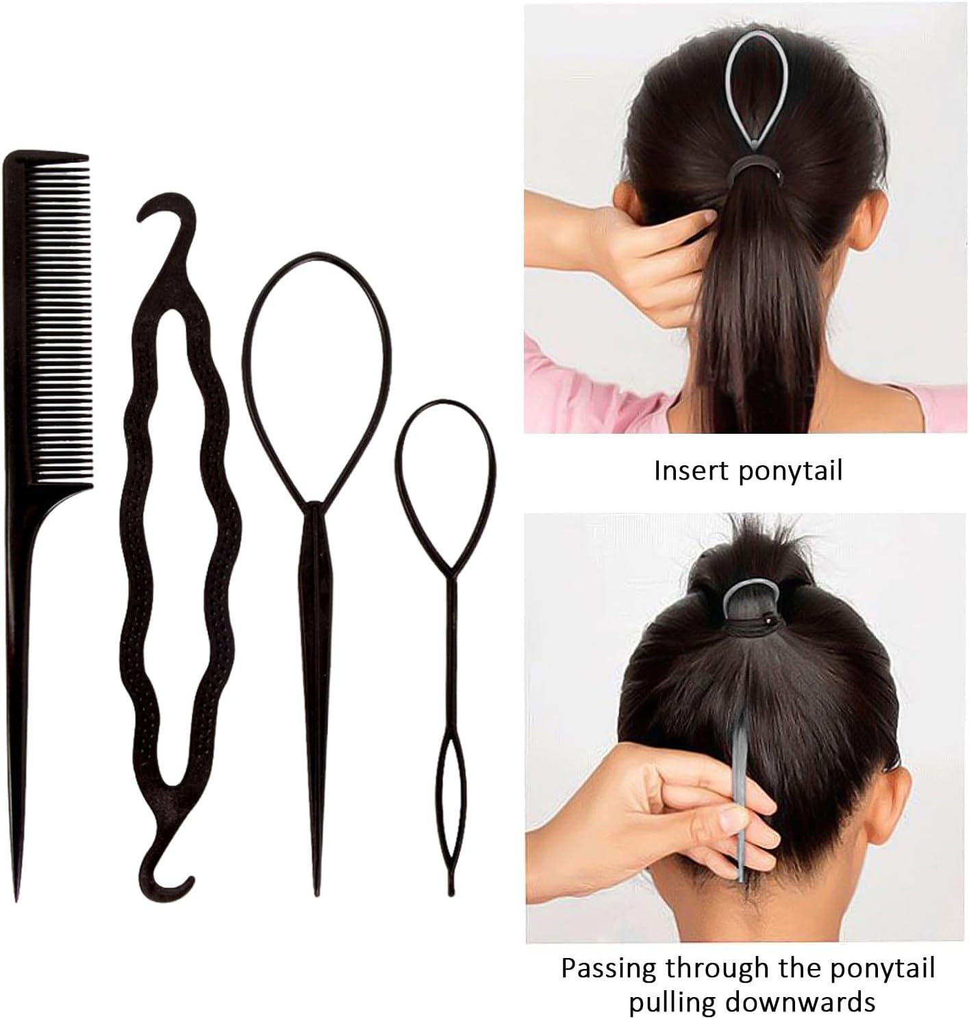 80 Braided Hair Accessories, 4 Pieces Braided Hair Tools, Hair Accessories, Hairstyle Design Accessories, Hair Jewelry Pendant Accessories, Aluminum Hair Accessories image number 1