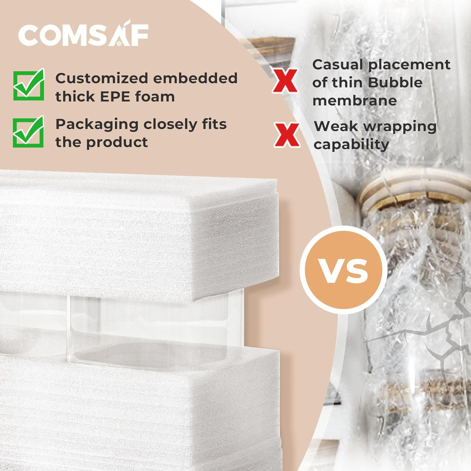 Comsaf Glass Pantry Storage Containers, 4350/1500Ml Large Square Flour and Sugar Containers with Airtight Lids, Gallon Glass Jars with Bamboo Lids for Cereal, Rice, Pasta, Cookies, Coffee Beans image number 2