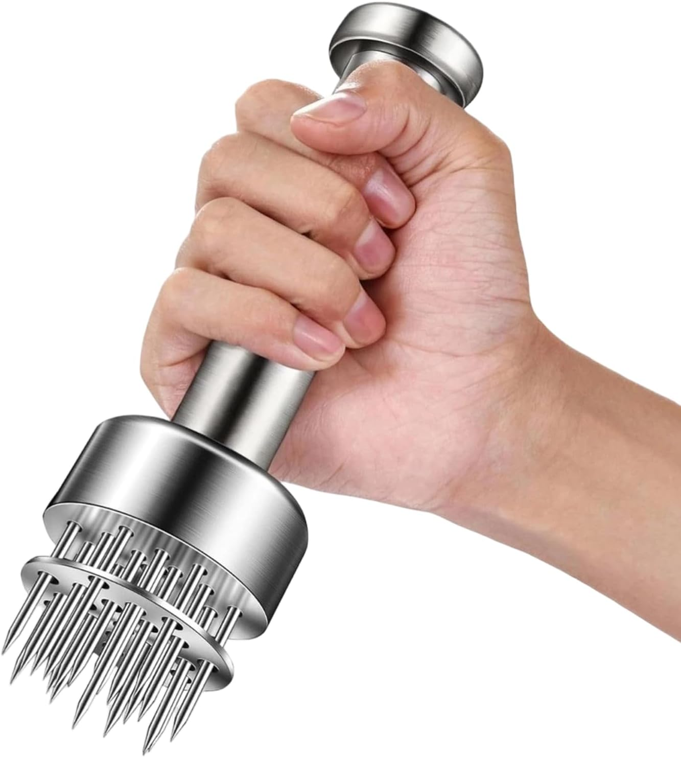 Needle Tenderizer - Heavy Duty Manual Tool | Manual Meat Tenderizer with 21 Needles - for Home Cooking Kitchen Pork Beef Steak Turkey Poultry