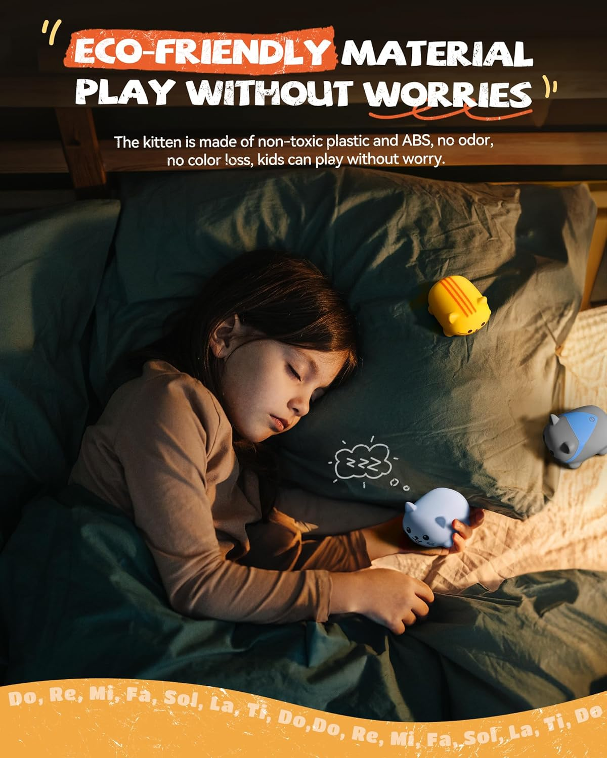 Ruko Musical Cat/Kittens Piano Keyboards with Cute Meow Tone, Touch Play Music Scale, Fun Robot Toy for Kids/Adults, Boys & Girls Age 3 4 5 6 7 8 9, Educational Instrument (8Pcs) image number 5