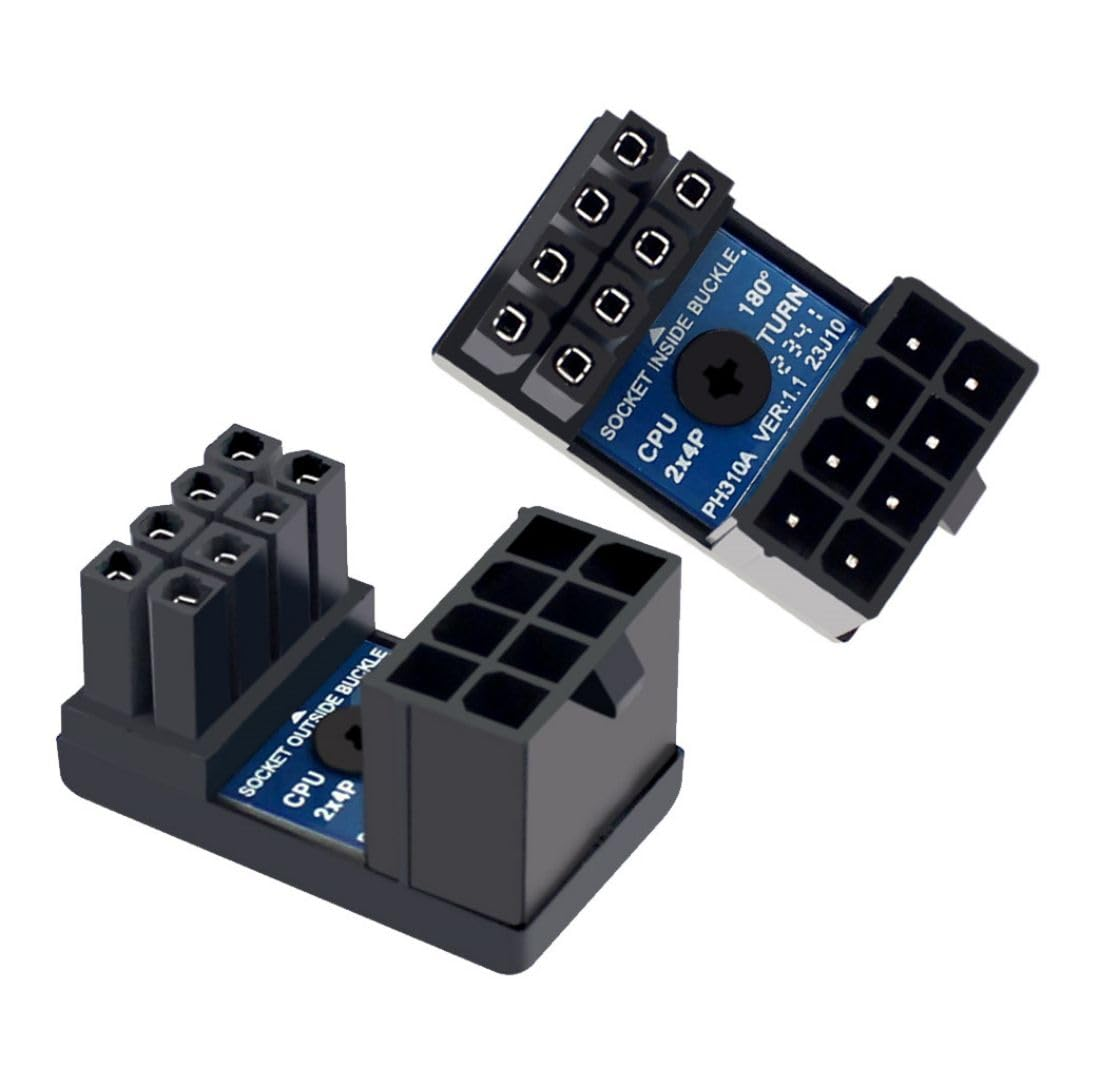 Chenyang ATX 24Pin Male to Female 90 Degree Angled Mainboard PSU Power Supply Header Direction Gender Changer Connector Adapter