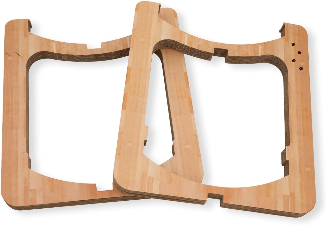 Neko-Ichi Cat Tower Crunchy Bowl Tower (Regular, Light Brown)