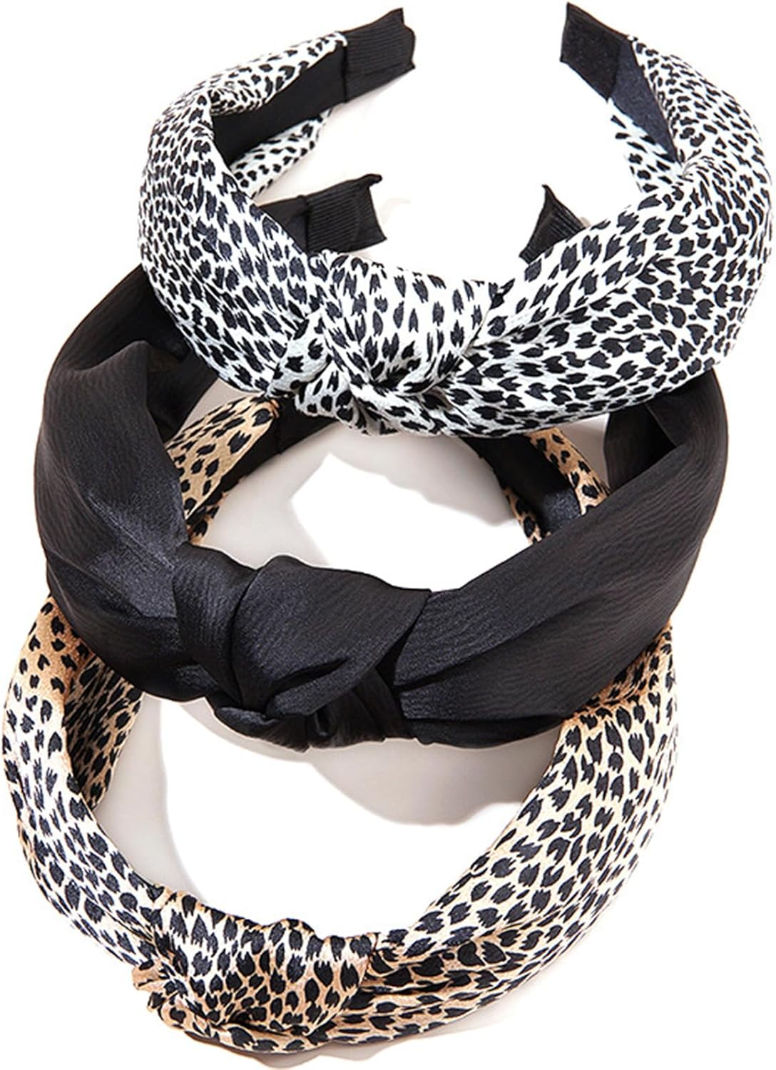 Pack of 3 Headbands for Women, Headband Women'S Vintage Hair Band, Women'S Fabric Headband, Leopard Print Headband, Fashionable Cute Headband for Women'S Hair image number 1