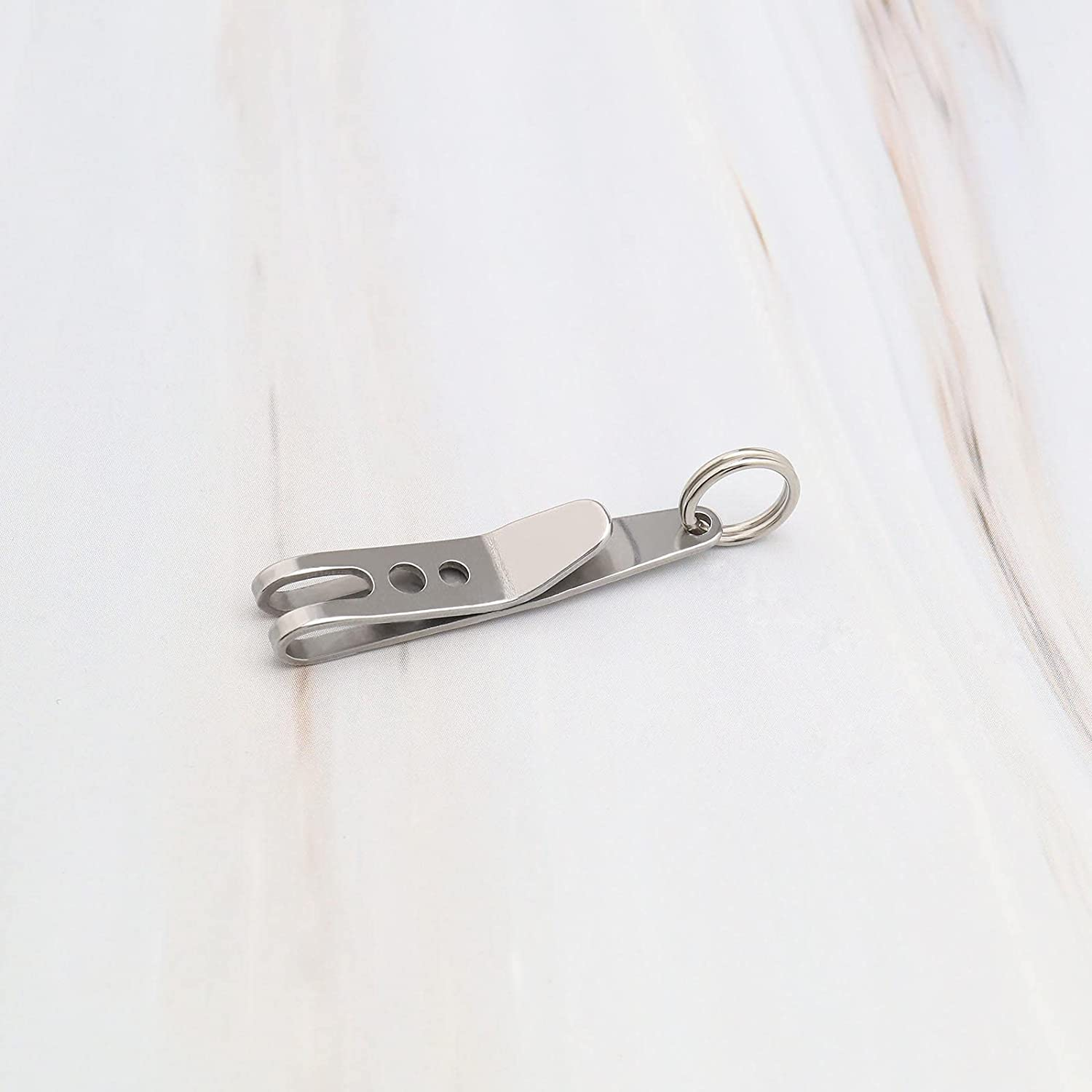 SING F LTD 8PCS Suspension Clip for Hanging EDC Items Key Torch Flint Flash Drive Emergency Whistle Multi-Purpose Pocket Clip Key Belt Holder Outdoor Quick Hanging Tool with Key Ring image number 2