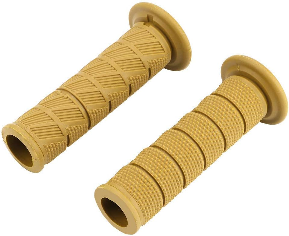 Motorcycle Grips, Motocross Grips Handlebar Grips Universal 2Pcs 22Mm Vintage Motorcycle Handlebar Grips Diagonal Handle Bar Ends for Motocross ATV
