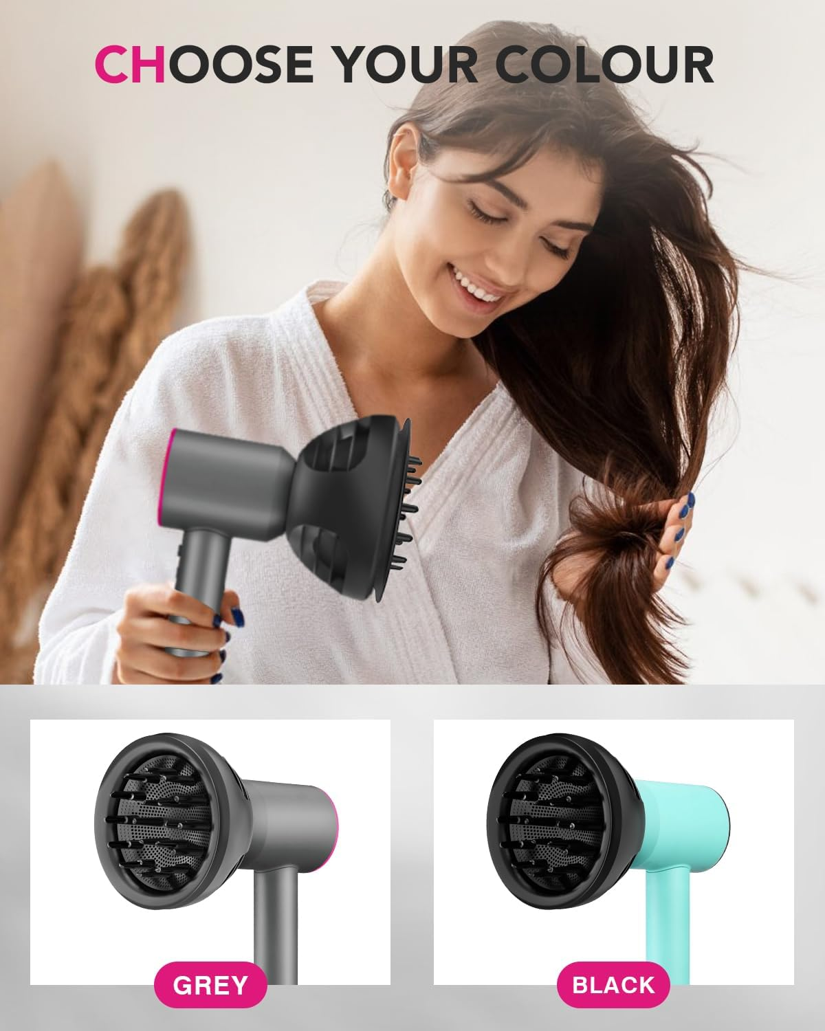 Wave+Curl Diffuser for Dyson Hair Dryer, Upgraded Diffuser Attachment for Dyson Supersonic or Supersonic Nural Hair Dryer HD16 HD15 HD12 HD08 HD04 HD03 HD02 for Wavy Curly or Coily Hair image number 4