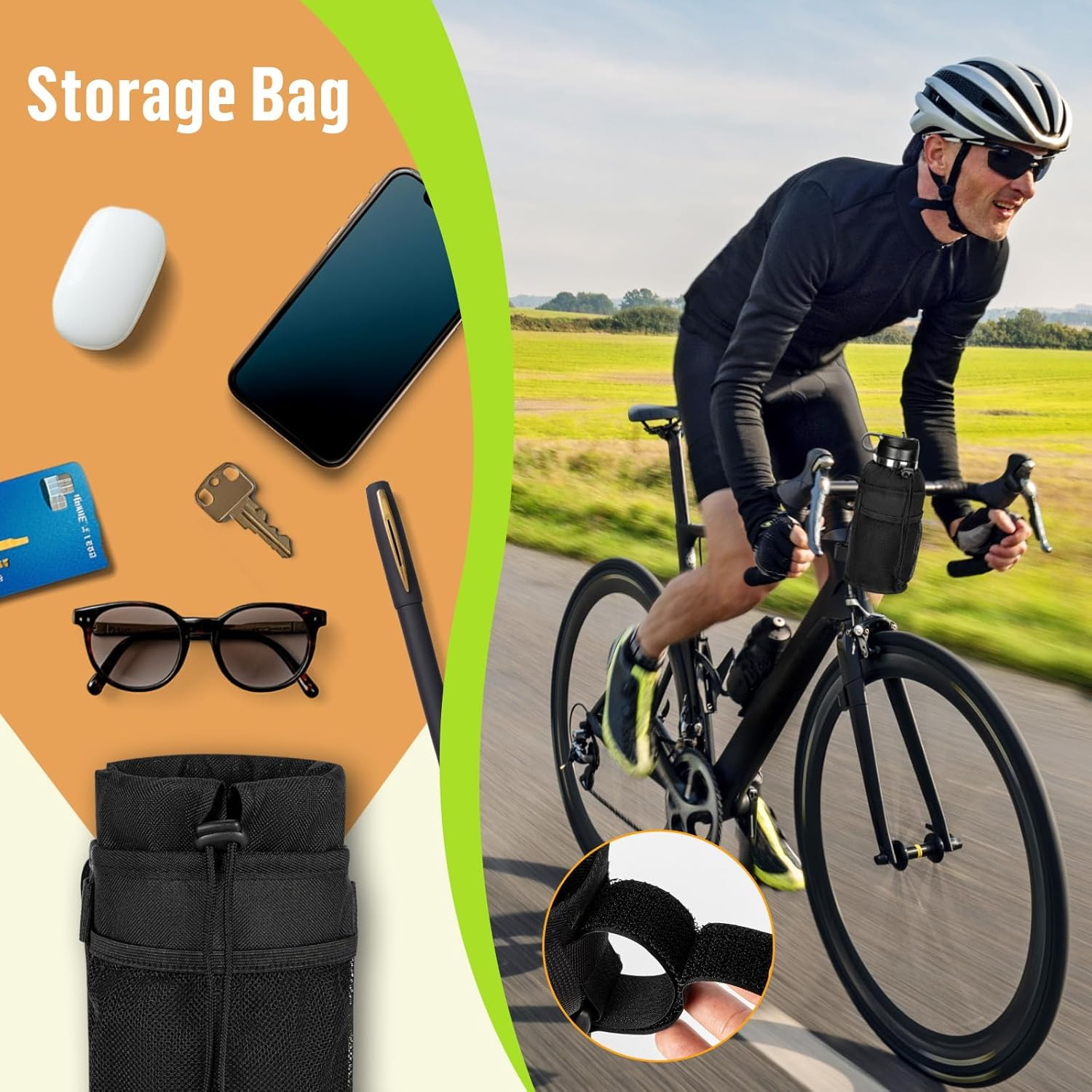 Desing Wish 12-24Oz Drink Holder Bottle Holder Bicycle without Screws Handlebar Water Bottle Holder Bicycle Bottle Holder Drinks Holder Water Bottle Holder Gift image number 3