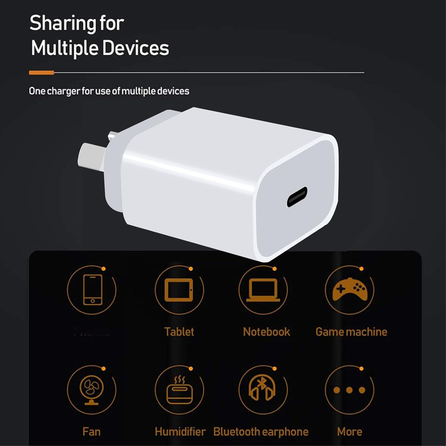 20W Fast Charger USB C Type Wall Plug AUS Wireless Chargers Adapter 20W PD Adapter (2 Pack) for Sam-Sung Phone Mobile Phone image number 3