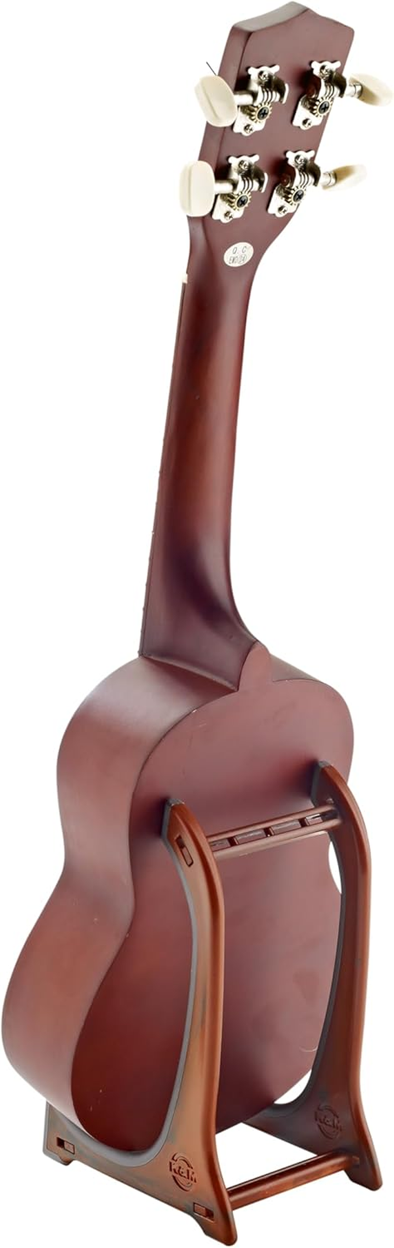 K&M 15550 Display Stand for Violin, Ukulele, Viola - Wood Effect - Triple Strut - Holding Bracket with Rubber Coating image number 1