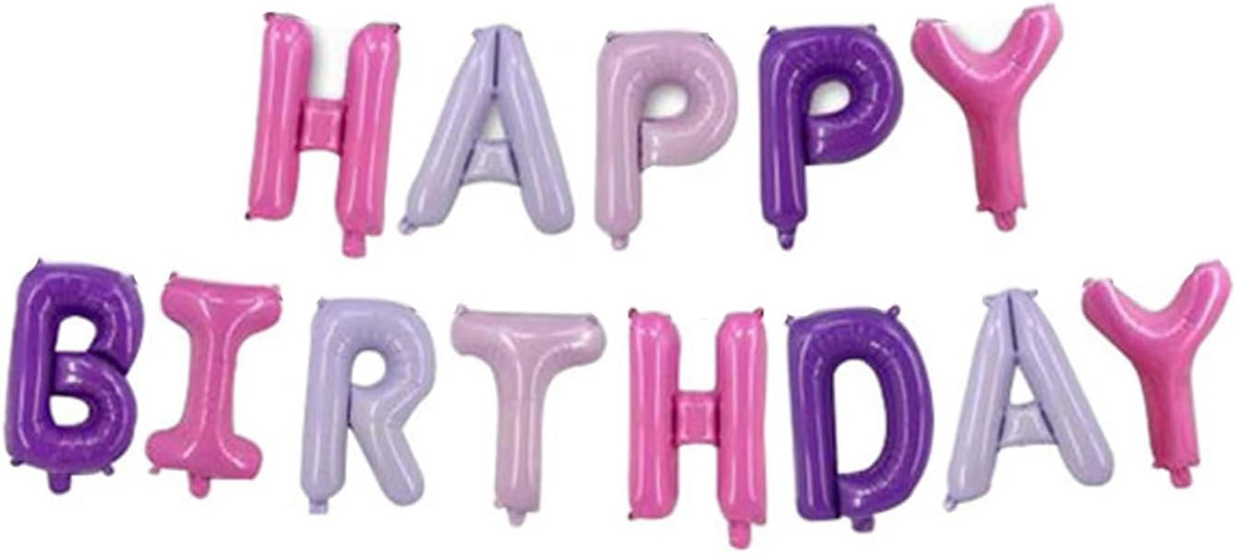 Happy Birthday Balloons Banner, 16 Inch Aluminum Foil Letters Birthday Sign for Birthday Party Decoration (Blue) image number 4