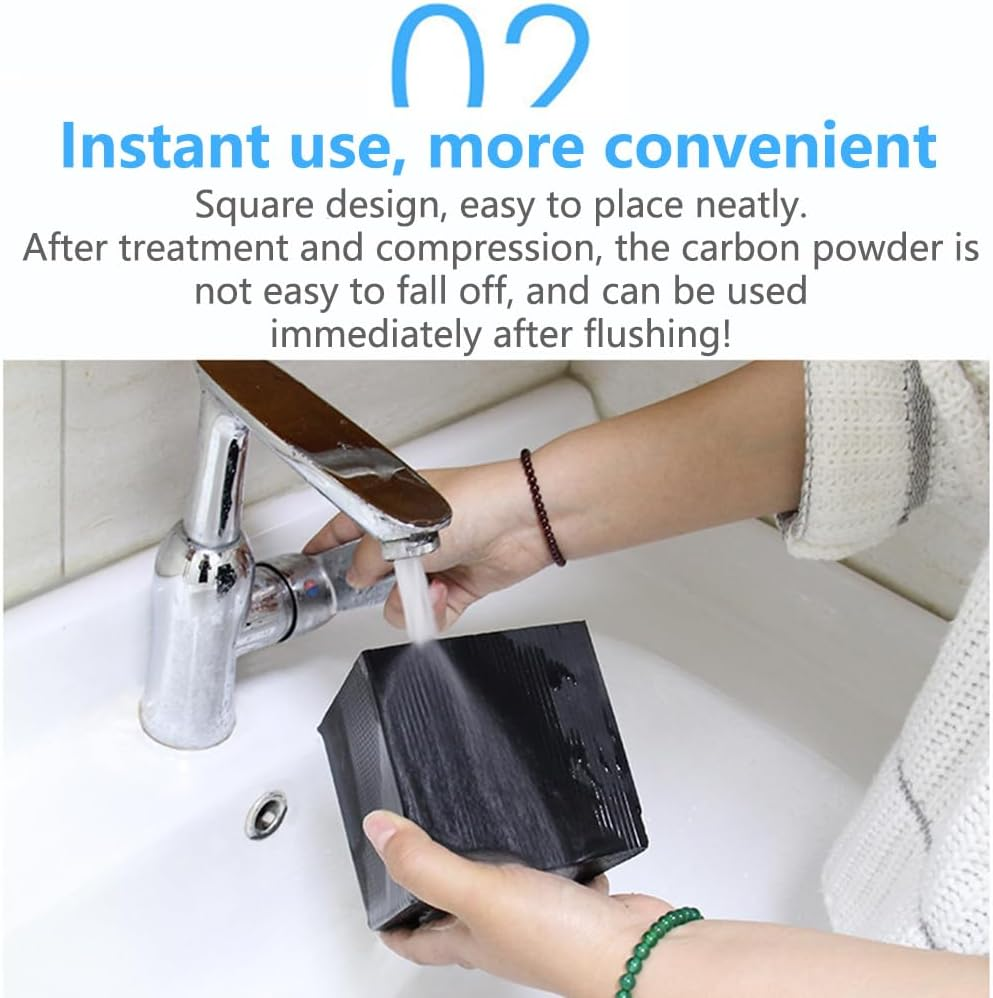 Aquarium Filter Cube Fishtank Portable Filtration Activated Charcoal Block Impurities Adsorption Aquatic Accessories 10X10X5 Cm