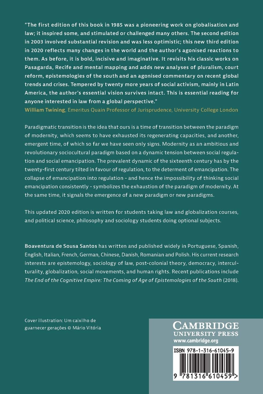 Cambridge toward a New Legal Common Sense : Law, Globalization, and Emancipation Book - Paperback - 01 October 2020