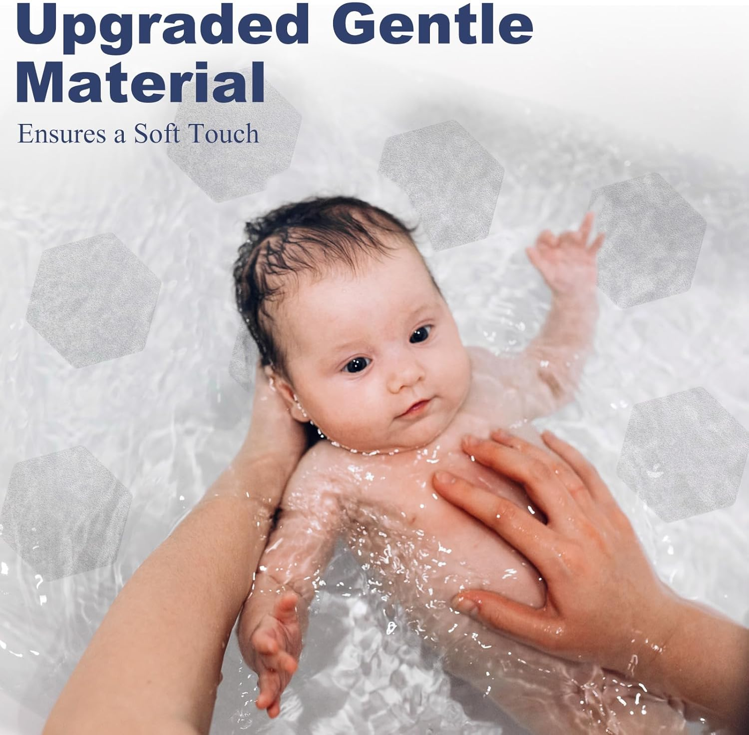 Gecork 28 PCS Shower Floor Non Slip Stickers with Strong Adhesive, Invisible & Durable anti Slip Shower Stickers with Scraper for Bath Tub, Pools and Stairs,Hexagon image number 3