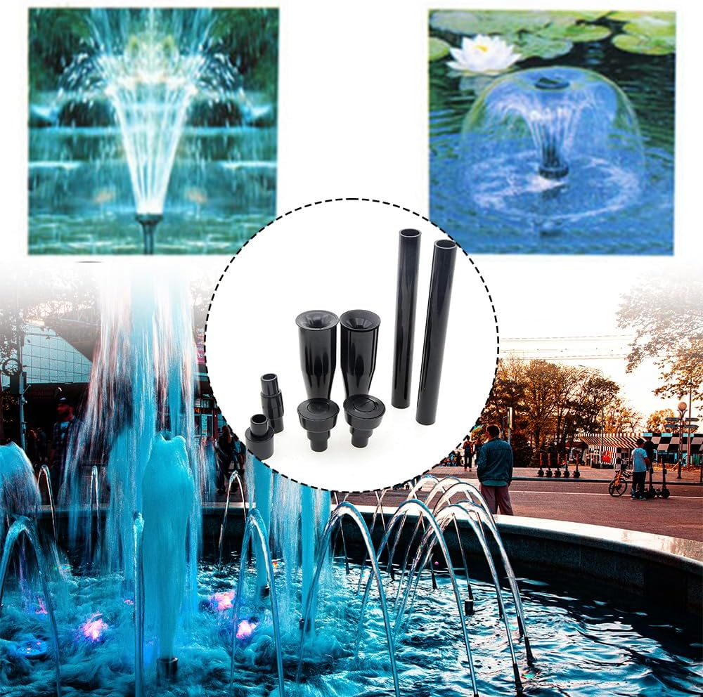 8 Pcs Water Fountain Nozzle, Fountain Nozzle Kit, Water Fountain Pump Nozzle Set for Garden, Ponds, Tabletop Fish Ponds image number 2