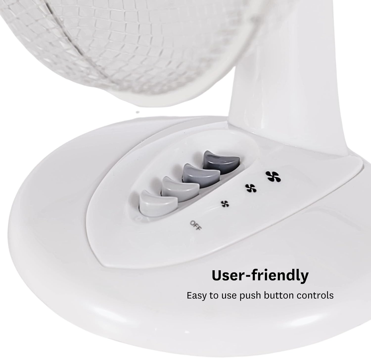 Goldair 30Cm Desk Fan with 3 Speed Settings, Tilt-Adjustable, White