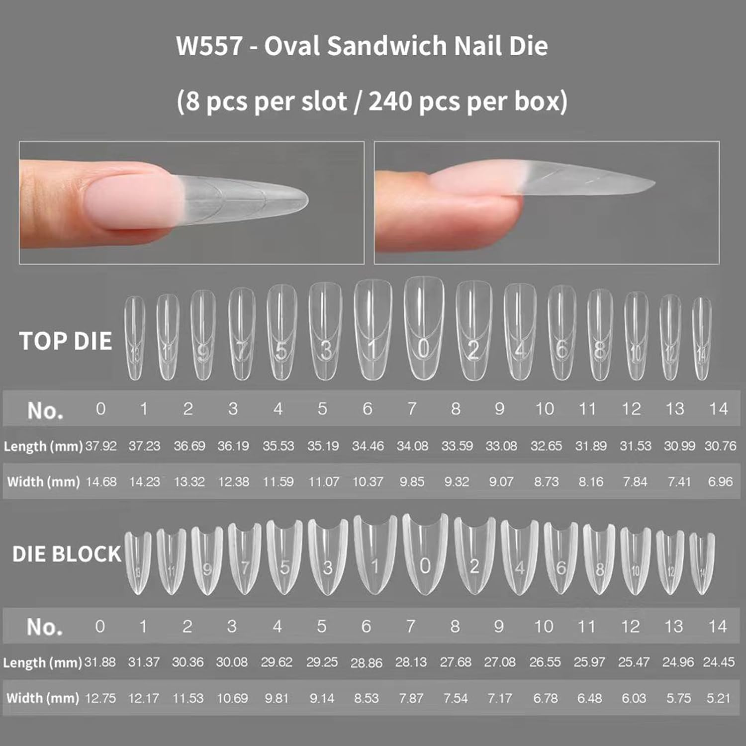 240PCS Sandwich Nail Form | Nail Duals Forms for Gel Nails Extension | Professional Gel Nails Extension Forms Duals-Sided, Quick Building, for Personal Salon Home Fashion Beauty Manicure Daily Styling image number 6