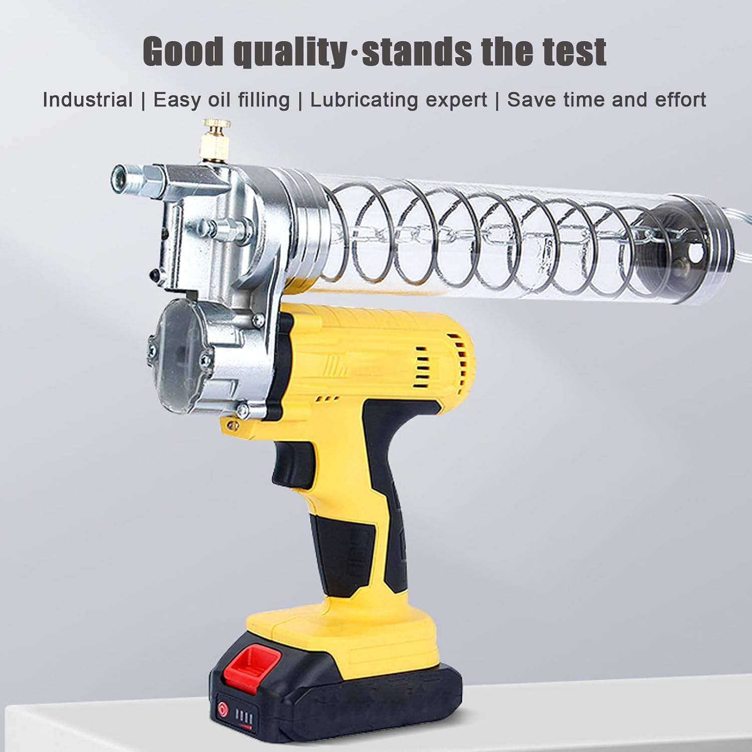 Cordless Grease Gun Kit, Cordless Grease Gun, 900Cc Oil Storage Capacity, 2PCS 1600Mah Rechargeable Battery, Ventilation and Heat Dissipation, for Automotive and Industrial Equipment image number 2