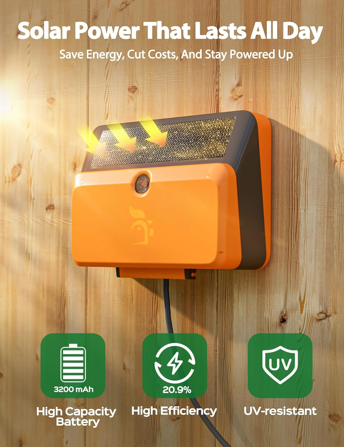 Chickcozy Solar-Powered Automatic Chicken Coop Door, Dual Motor Chicken Coop Door with Light Sensor, Timer & Manual Mode, Automatic Coop Door with Dual Anti-Pinch System, Weatherproof image number 4