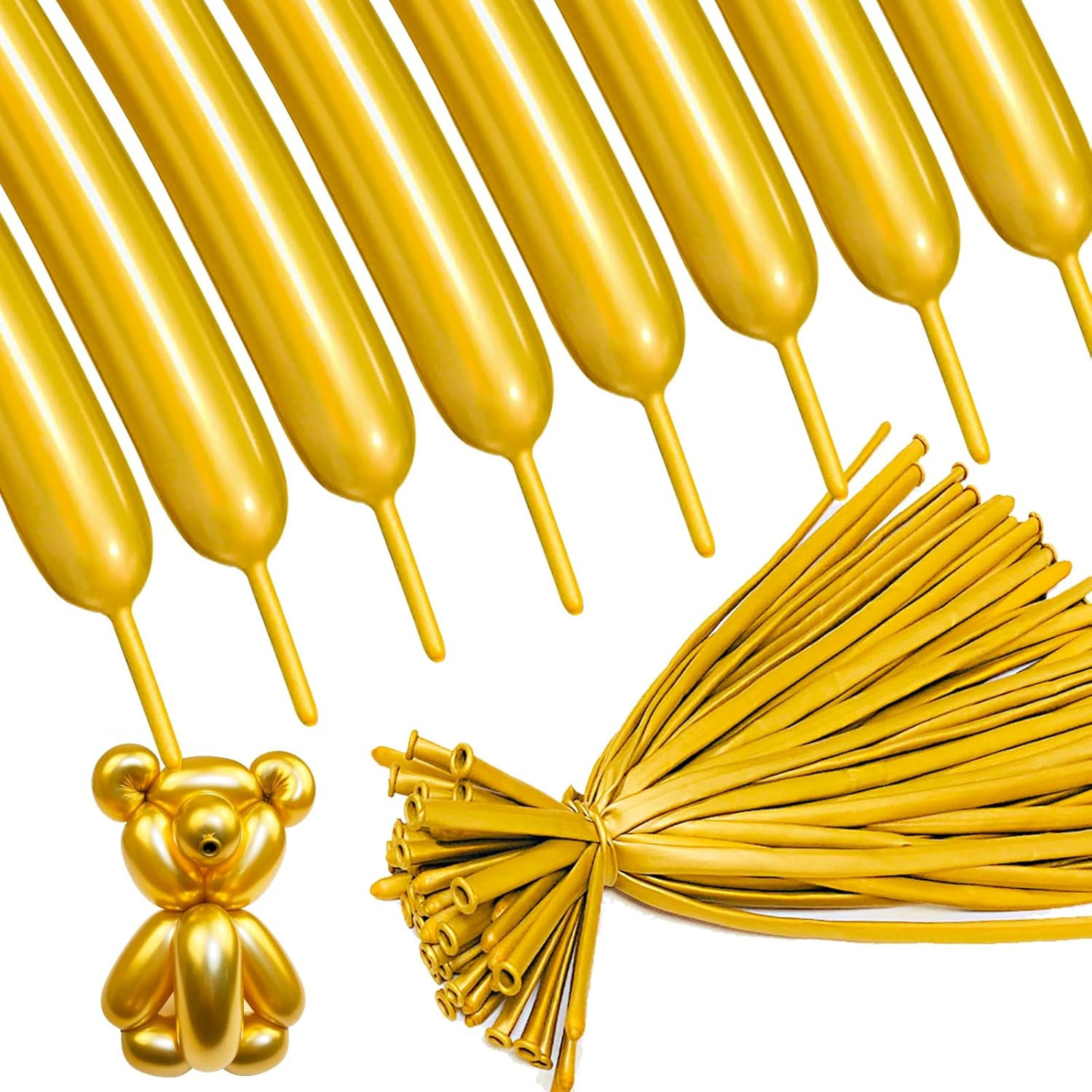 260 Long Balloons 100 Pack Pastel Orange Twisting Animal Balloons Thickening Latex Modeling Long Magic Balloons for Animal Model Weddings Birthdays Festival Party Decorations