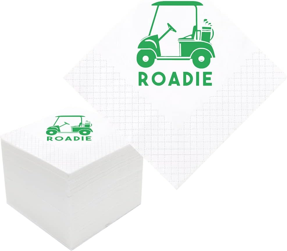 Golf Cocktail Napkins, 100 Pack Par-Fect Together Themed Paper Beverage Napkins for Wedding Rehearsal Dinner, Bridal Shower, Engagement - 2-Ply, 5X5 Inches image number 4